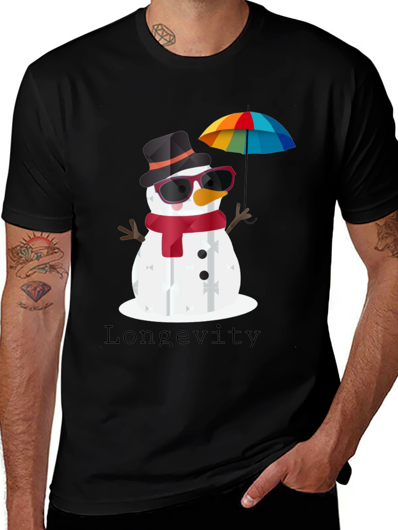 Whimsical Snowman Graphic Tee