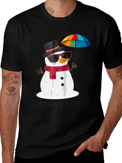 Whimsical Snowman Graphic Tee