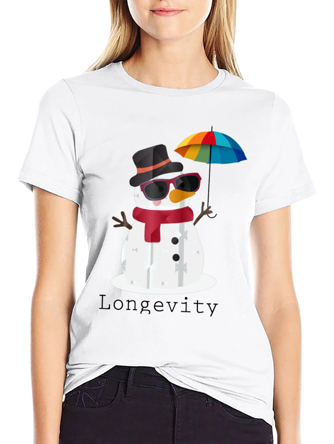 Whimsical Snowman Graphic Tee