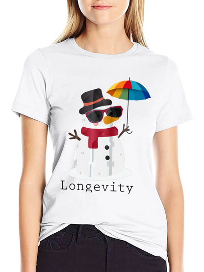 Whimsical Snowman Graphic Tee