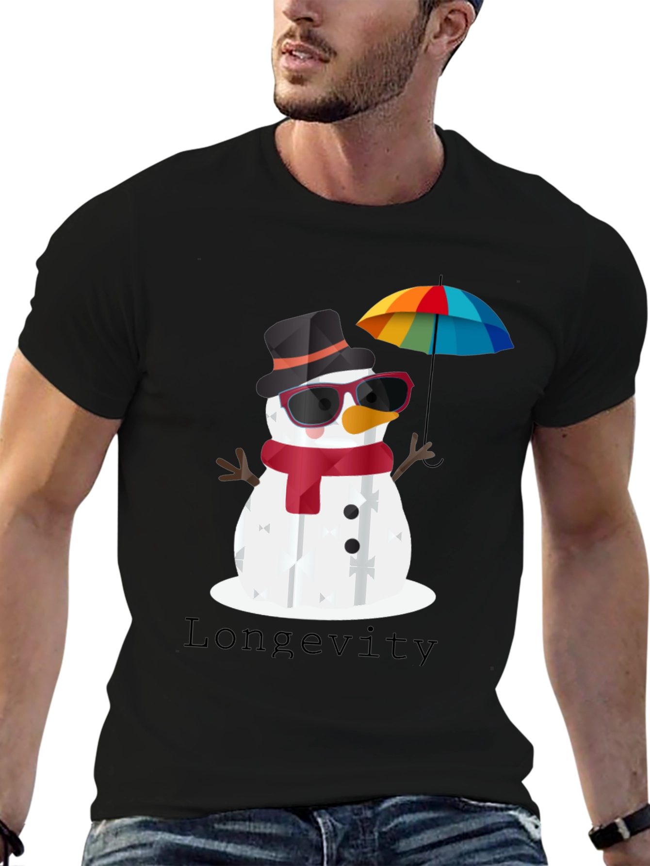 Whimsical Snowman Graphic Tee