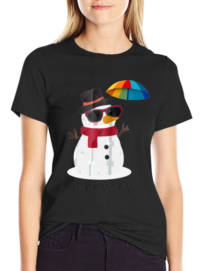 Whimsical Snowman Graphic Tee