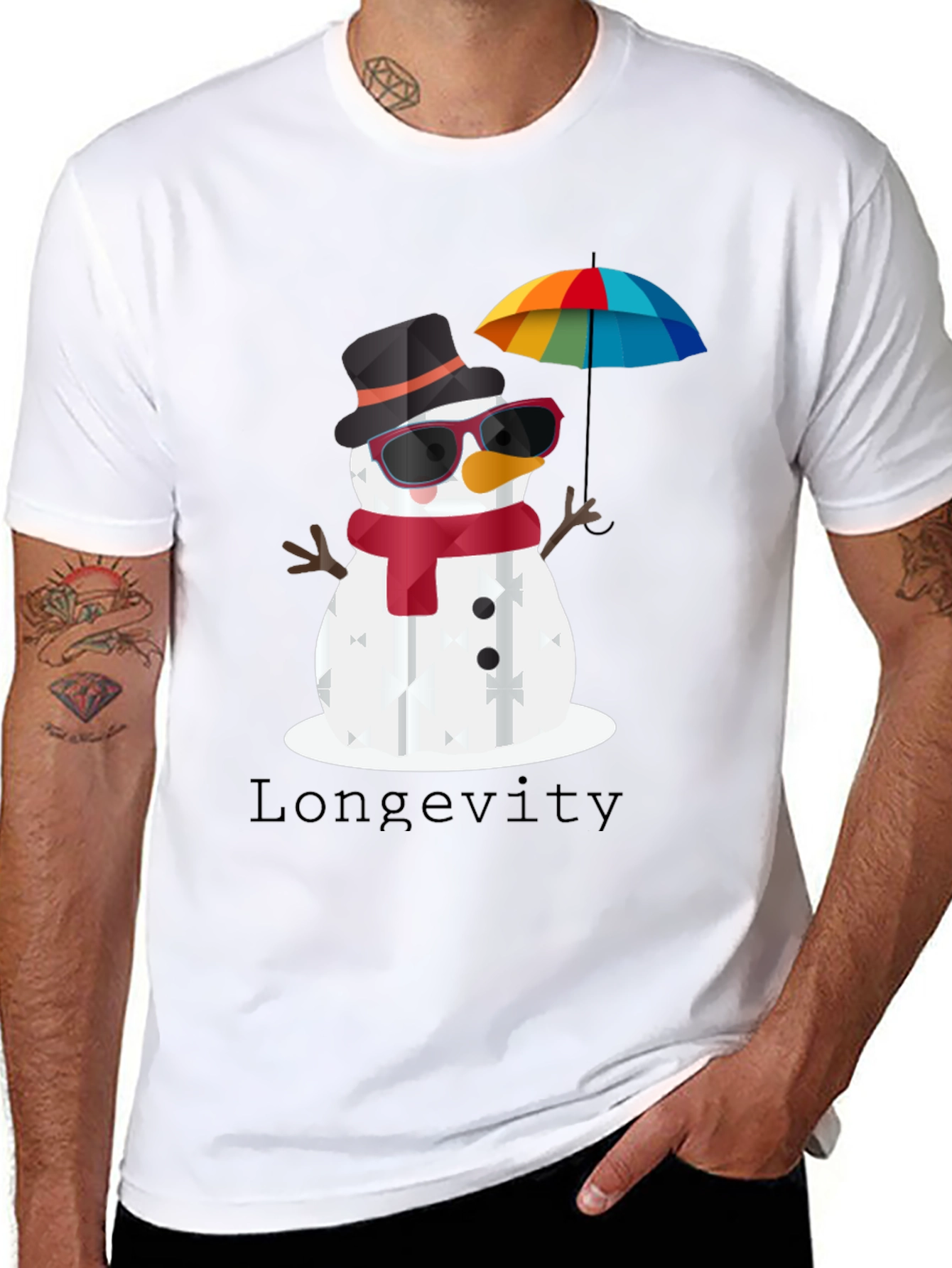 Whimsical Snowman Graphic Tee
