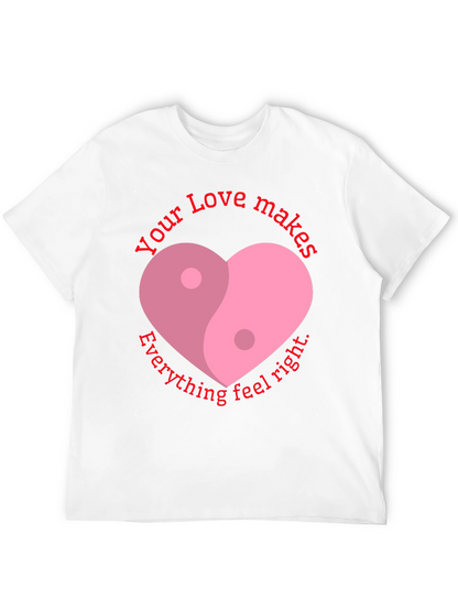 Yin Yang Heart Love T-Shirt - Feel Right
