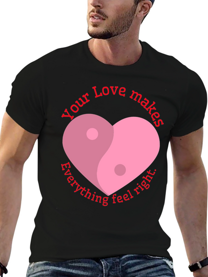 Yin Yang Heart Love T-Shirt - Feel Right