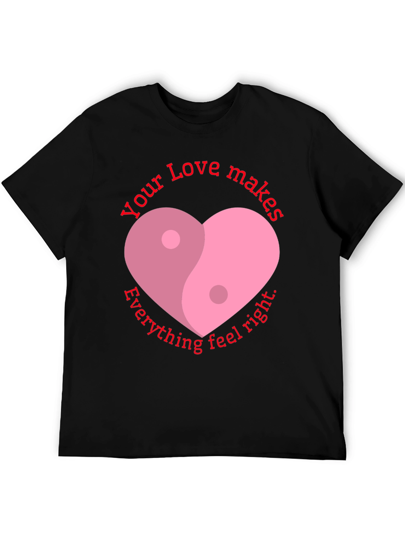 Yin Yang Heart Love T-Shirt - Feel Right