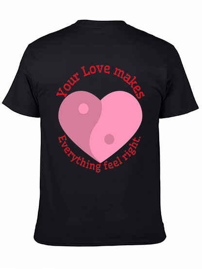 Yin Yang Heart Love T-Shirt - Feel Right