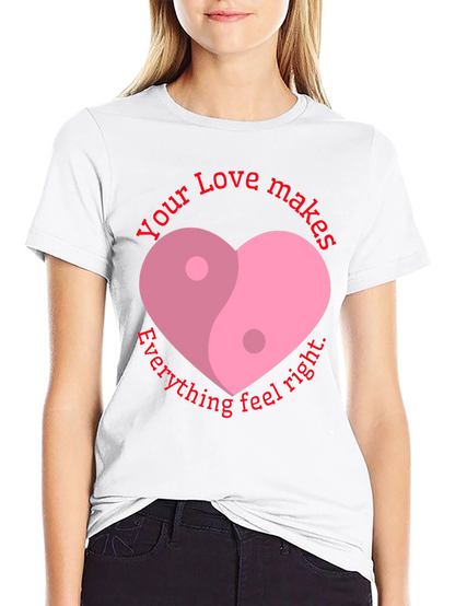 Yin Yang Heart Love T-Shirt - Feel Right