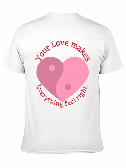 Yin Yang Heart Love T-Shirt - Feel Right