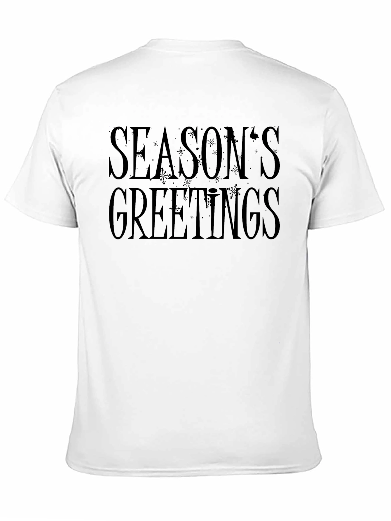 Seasons Greetings Black Graphic T-Shirt