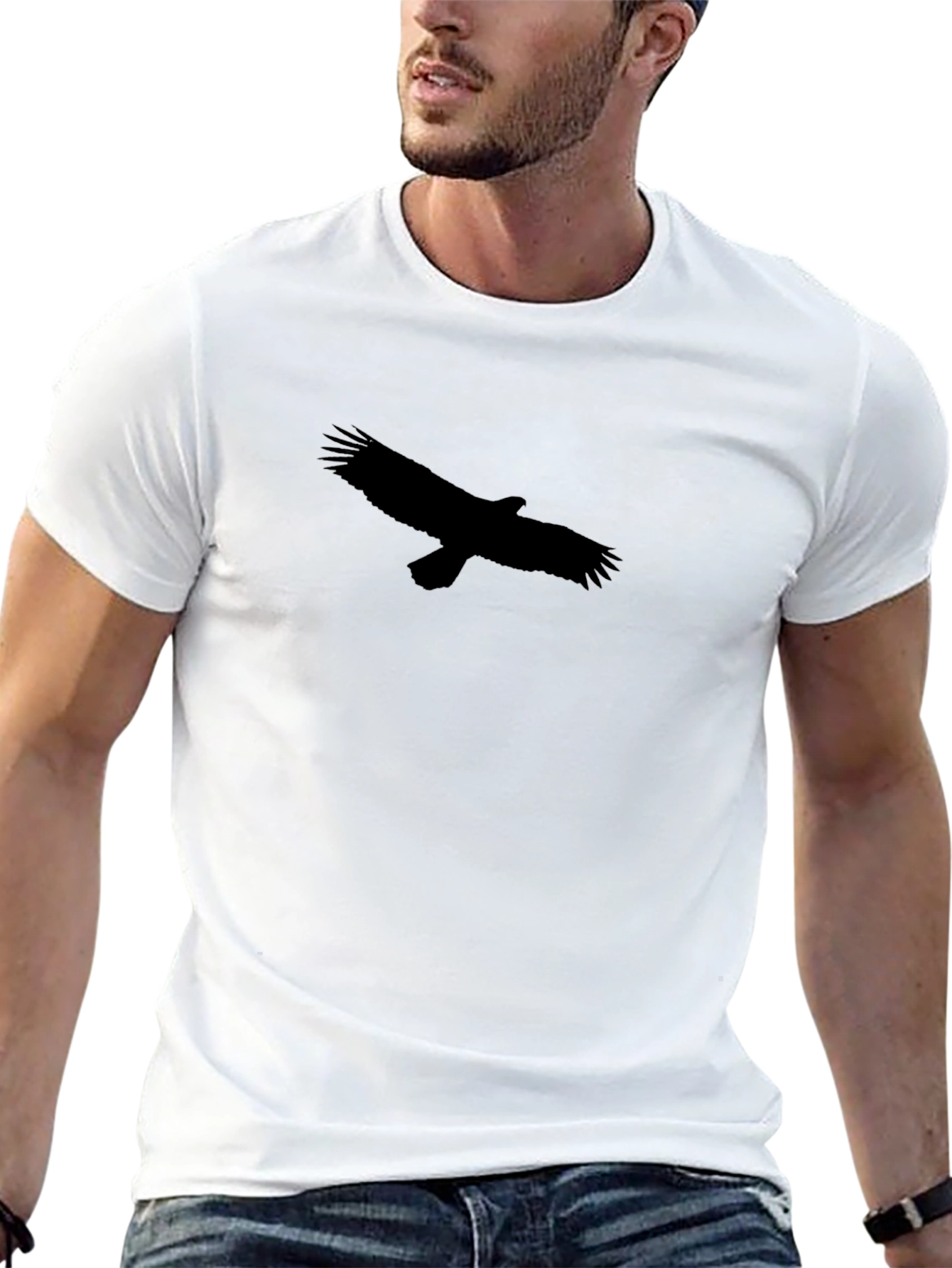 Black Eagle Graphic Tee - Mens Casual Shirt