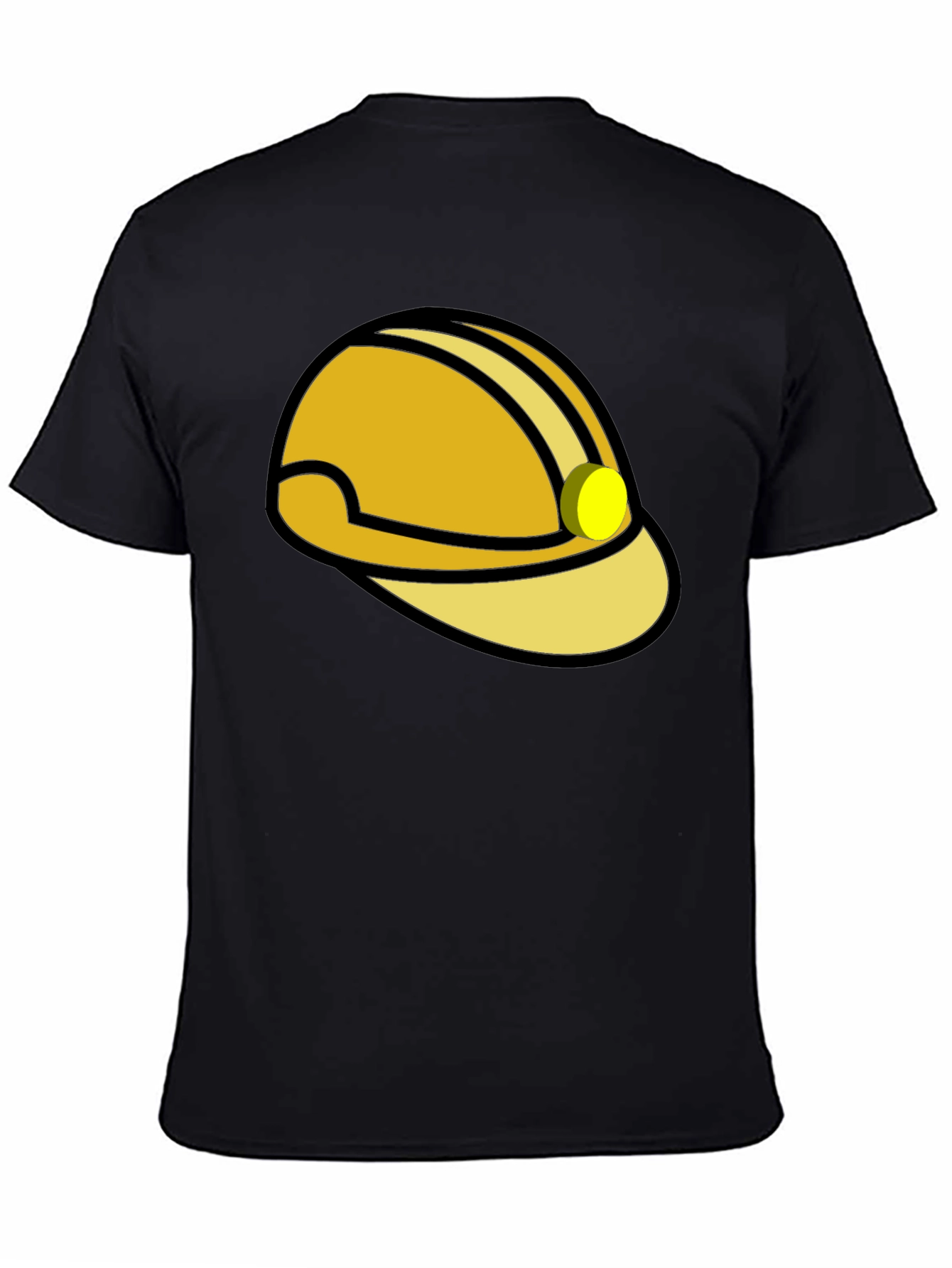 Construction Hard Hat Graphic T-Shirt - Black