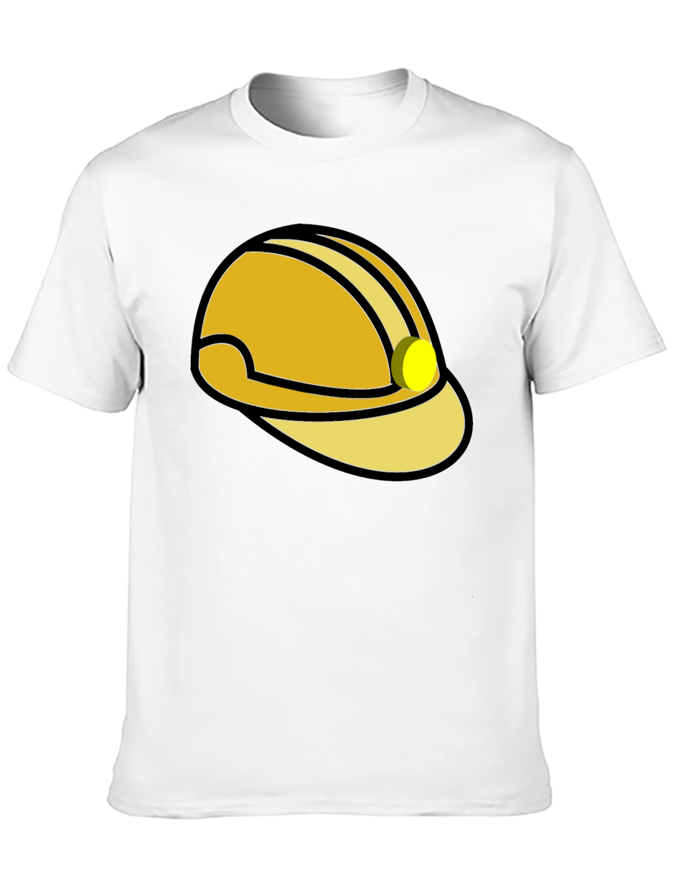 Construction Hard Hat Graphic T-Shirt - Black