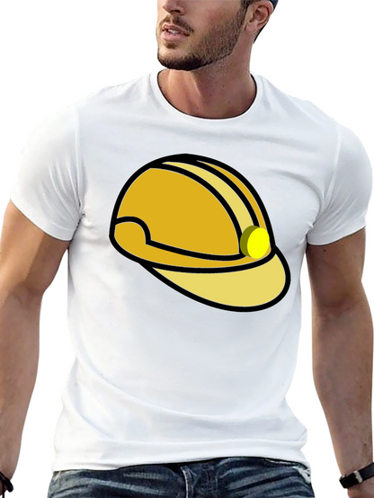 Construction Hard Hat Graphic T-Shirt - Black