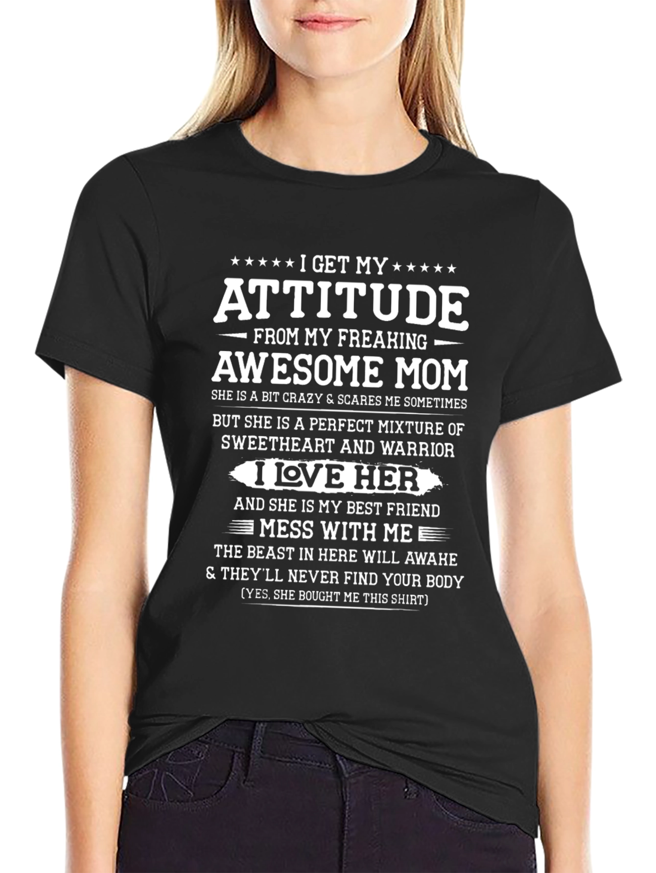 Attitude From Awesome Mom Graphic T-Shirt