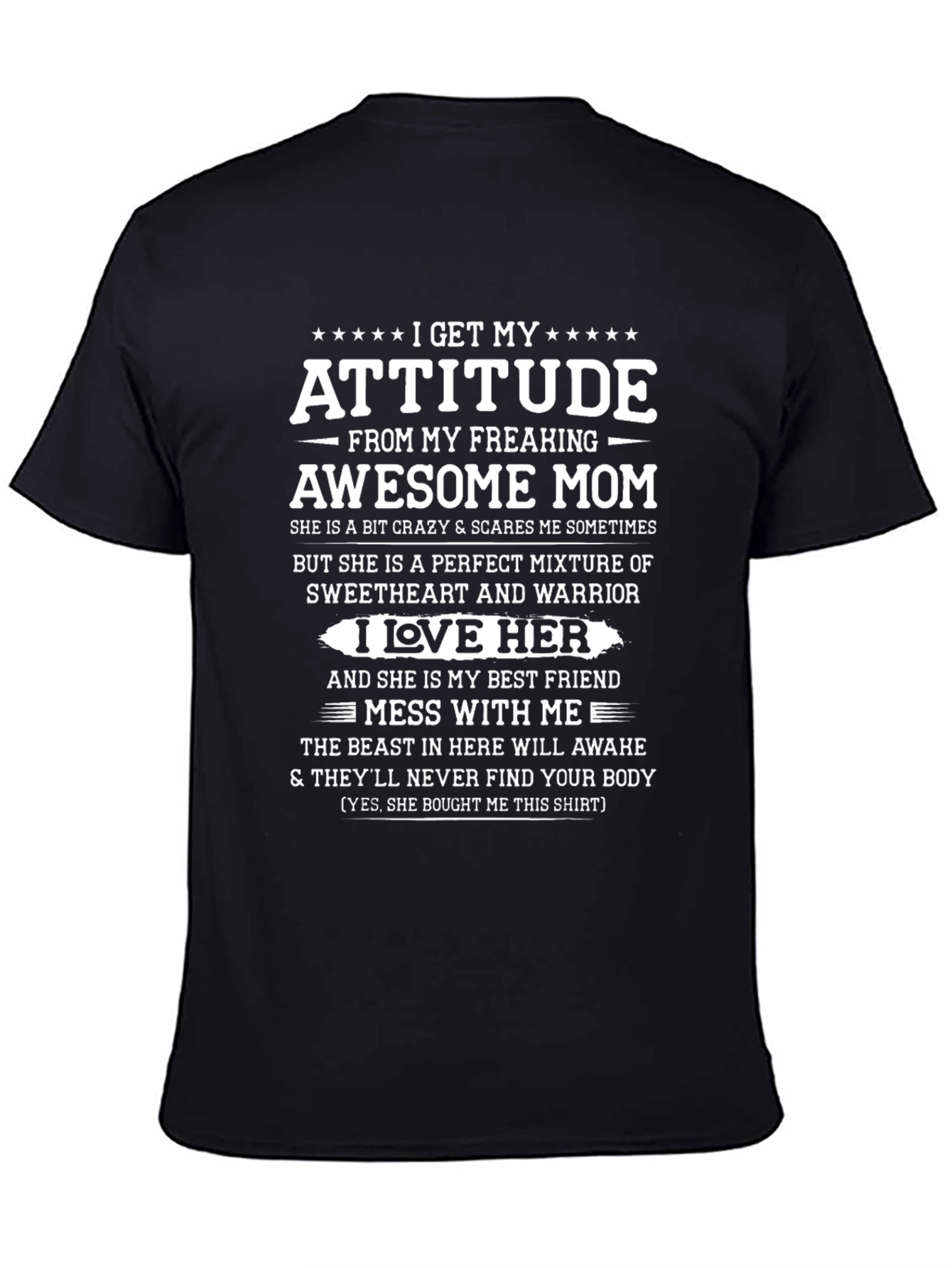 Attitude From Awesome Mom Graphic T-Shirt