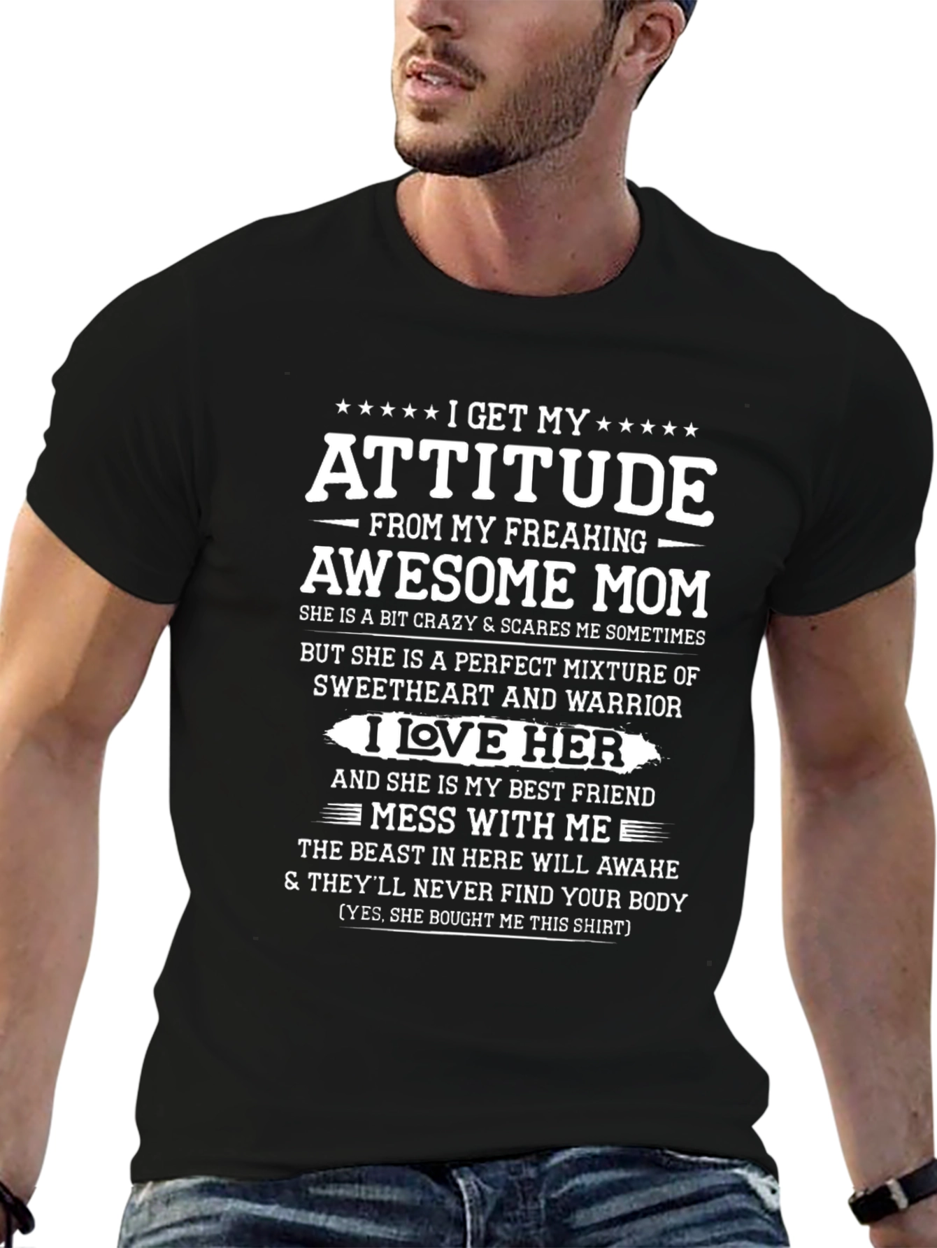 Attitude From Awesome Mom Graphic T-Shirt