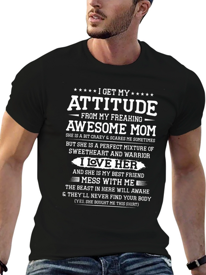 Attitude From Awesome Mom Graphic T-Shirt