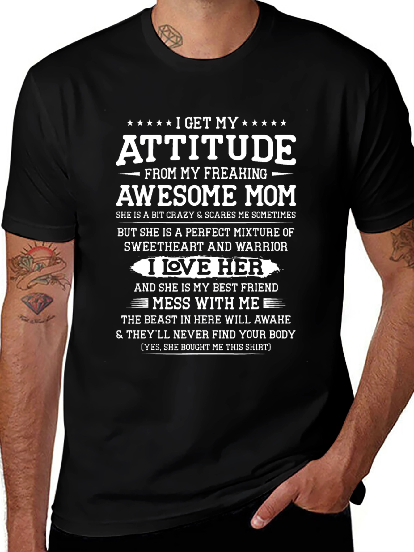 Attitude From Awesome Mom Graphic T-Shirt