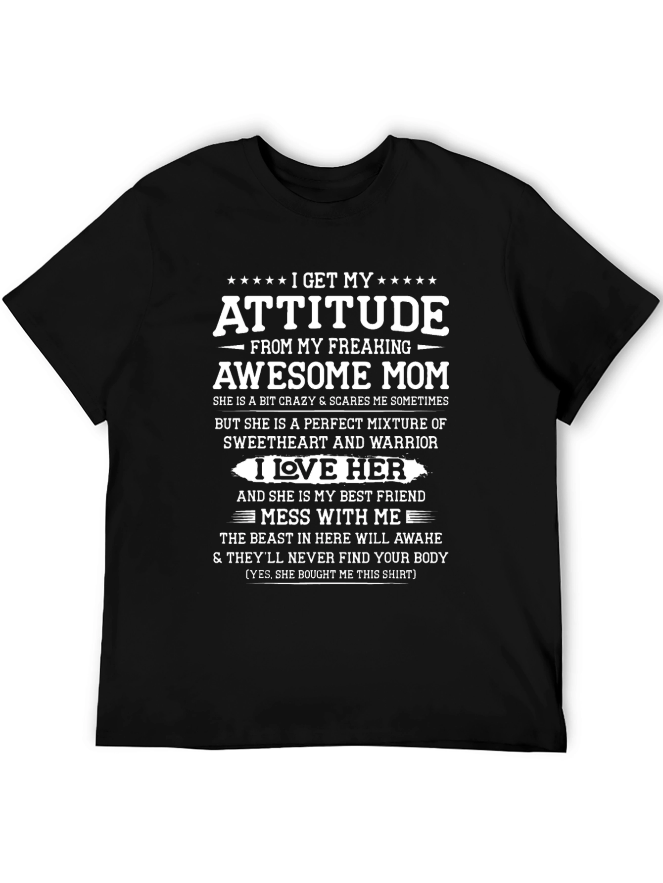 Attitude From Awesome Mom Graphic T-Shirt