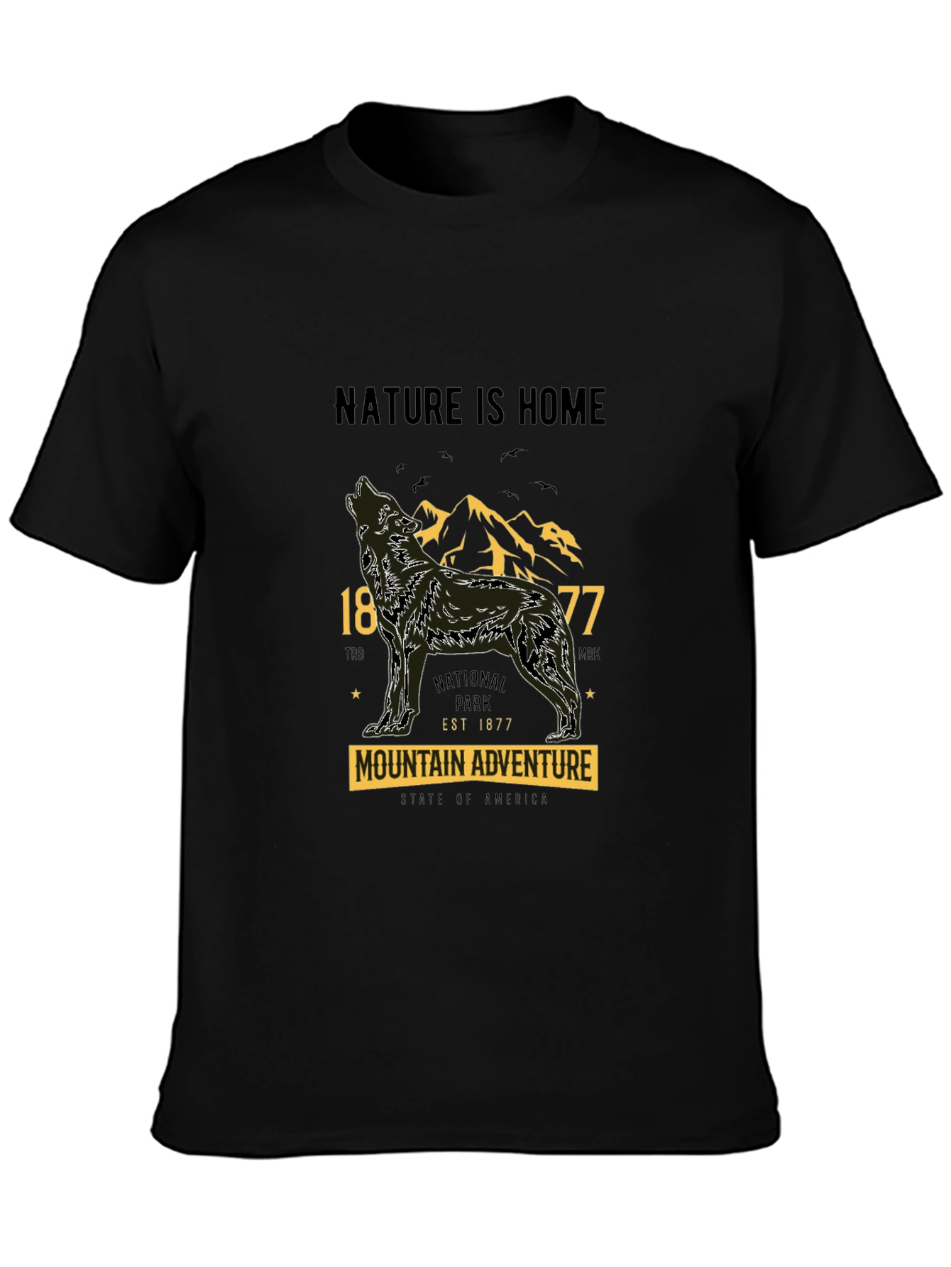 Nature is Home Wolf Mountain Adventure T-Shirt