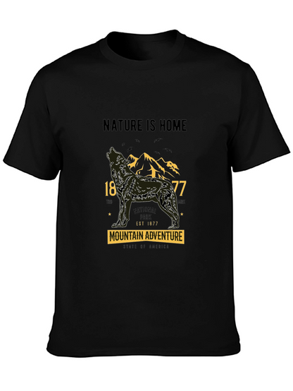 Nature is Home Wolf Mountain Adventure T-Shirt