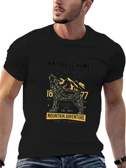 Nature is Home Wolf Mountain Adventure T-Shirt