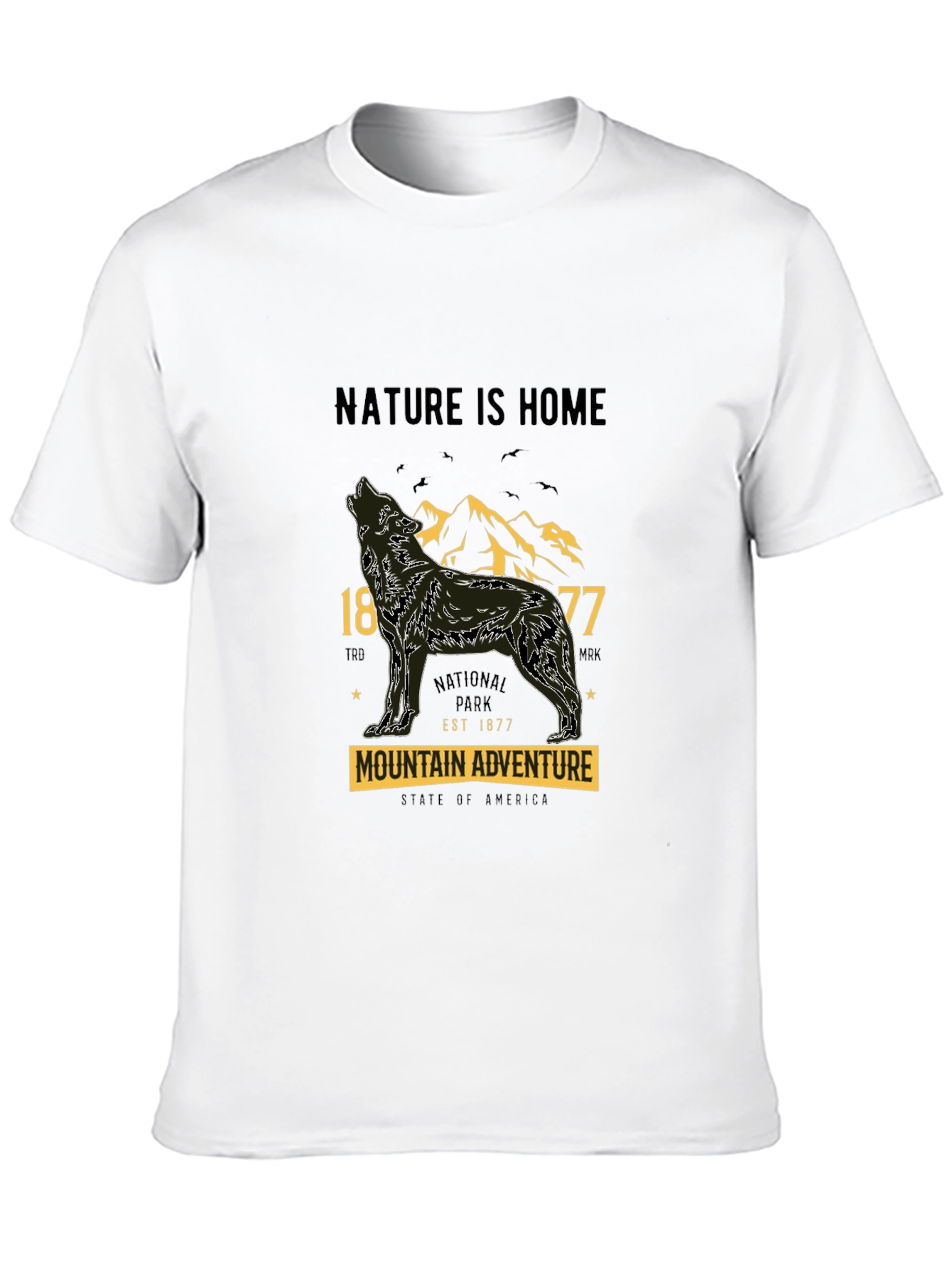 Nature is Home Wolf Mountain Adventure T-Shirt