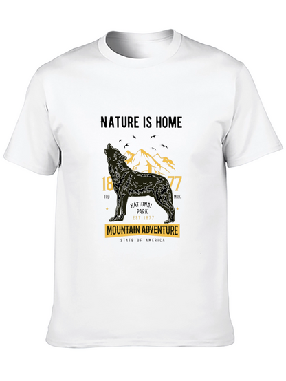 Nature is Home Wolf Mountain Adventure T-Shirt