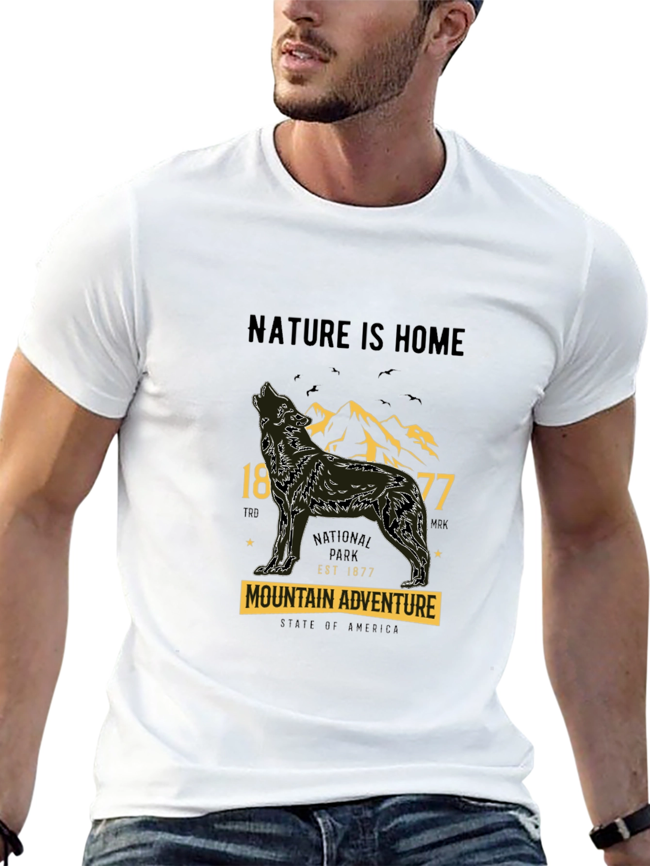 Nature is Home Wolf Mountain Adventure T-Shirt