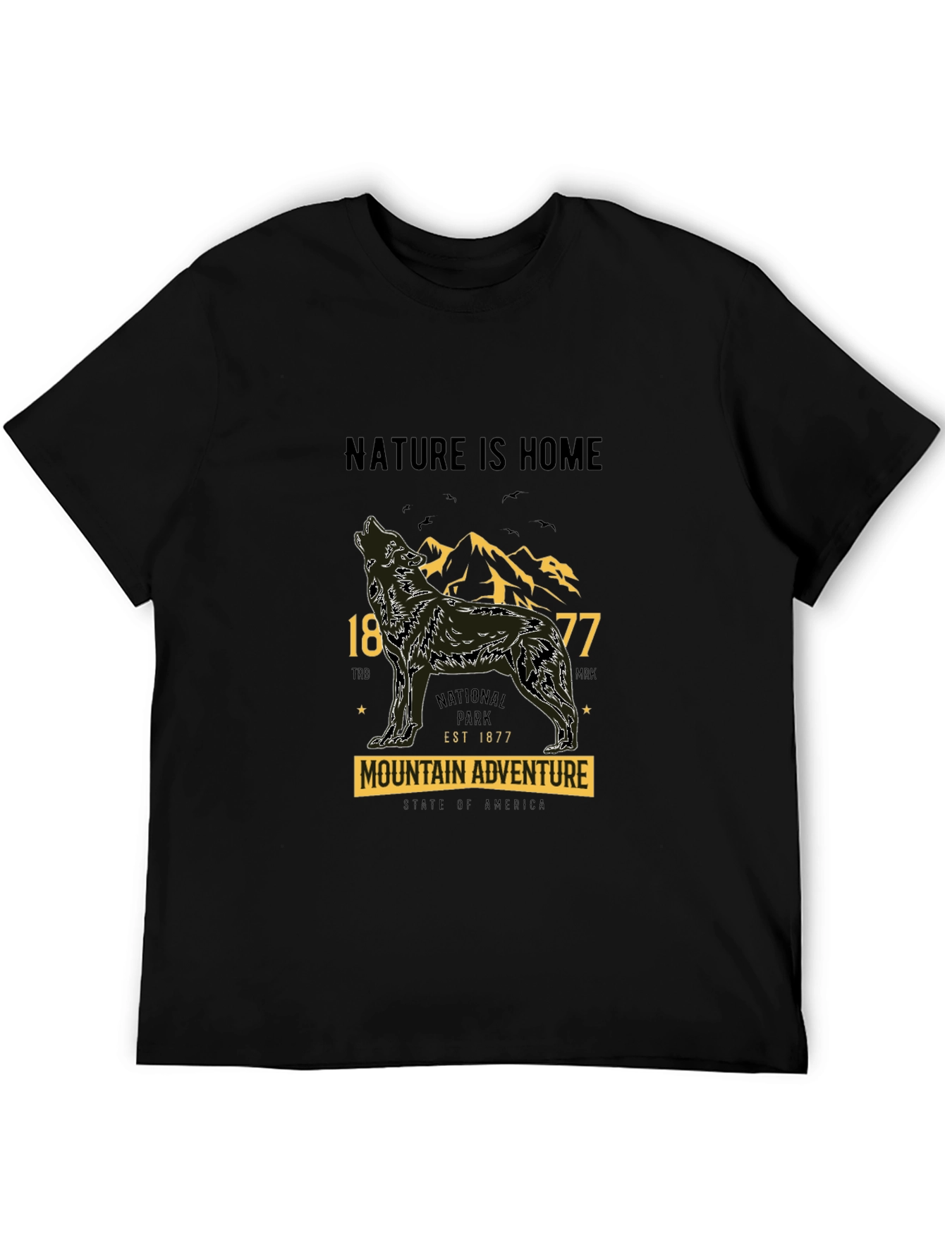 Nature is Home Wolf Mountain Adventure T-Shirt