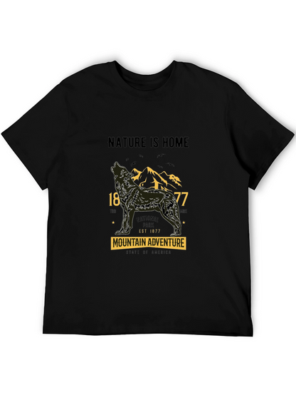 Nature is Home Wolf Mountain Adventure T-Shirt