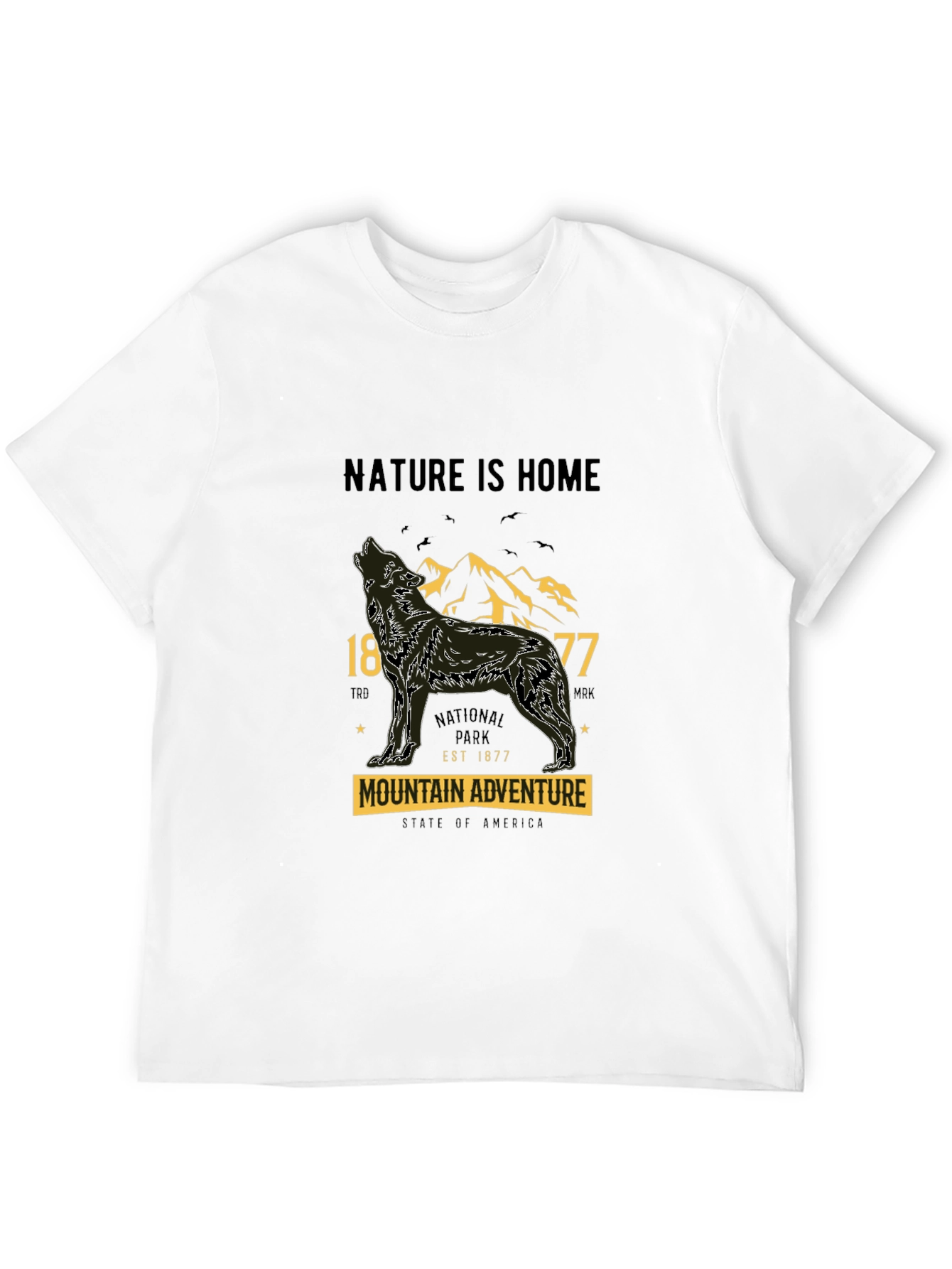 Nature is Home Wolf Mountain Adventure T-Shirt