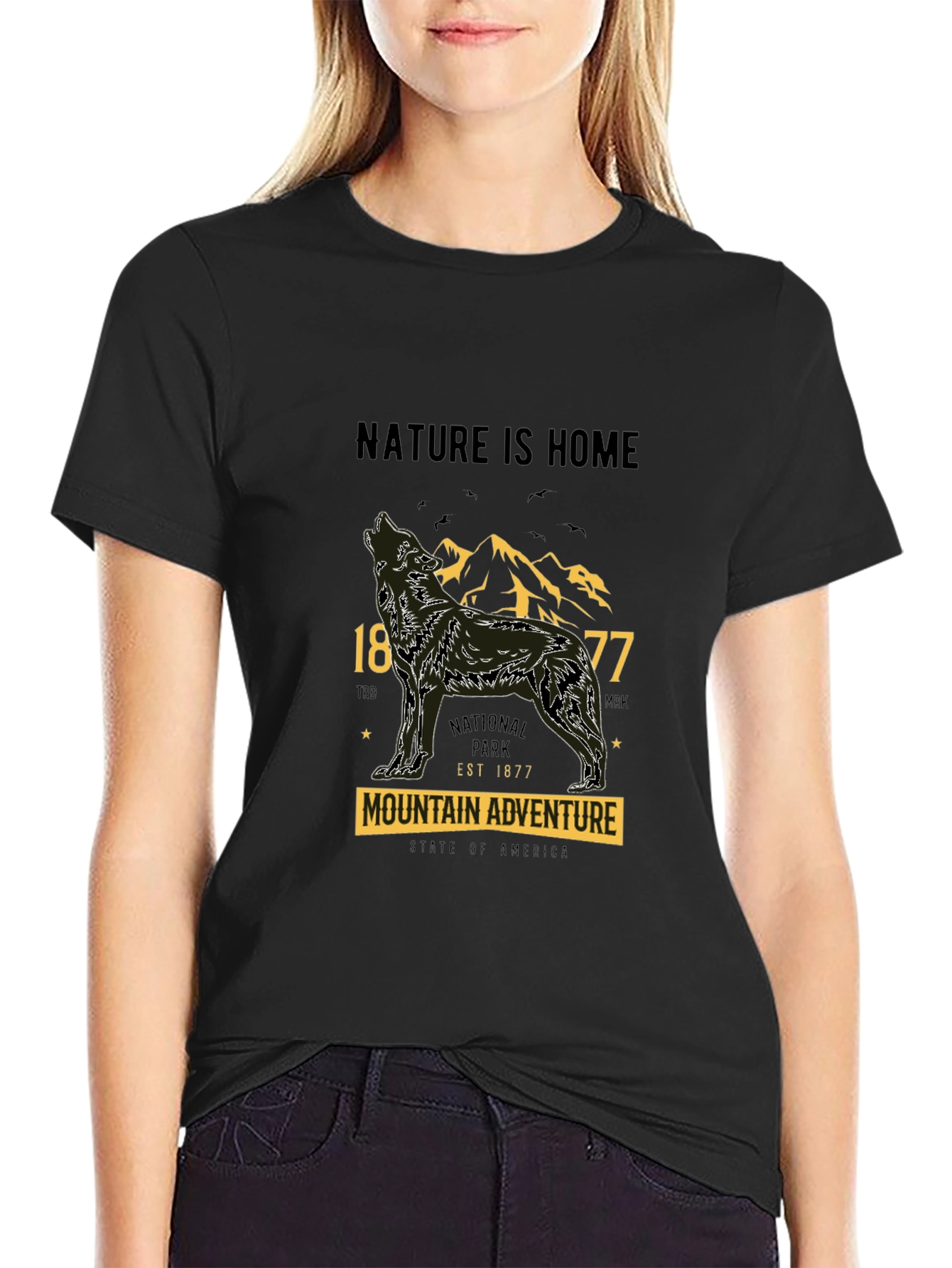 Nature is Home Wolf Mountain Adventure T-Shirt