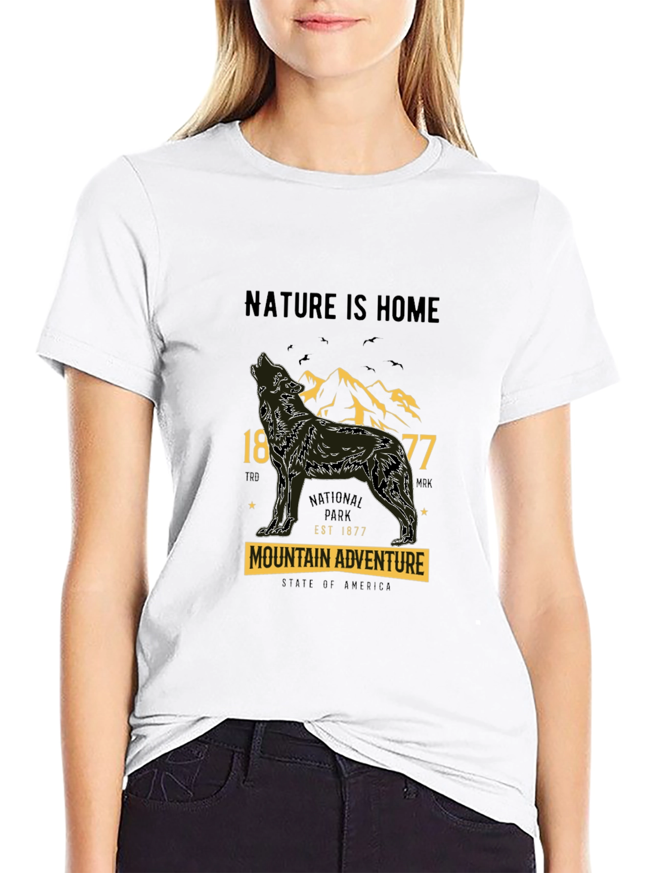 Nature is Home Wolf Mountain Adventure T-Shirt