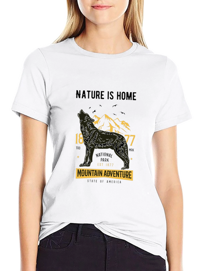 Nature is Home Wolf Mountain Adventure T-Shirt