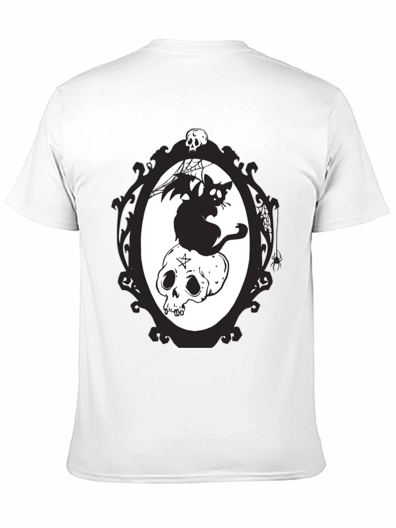 Gothic Cat & Skull T-Shirt