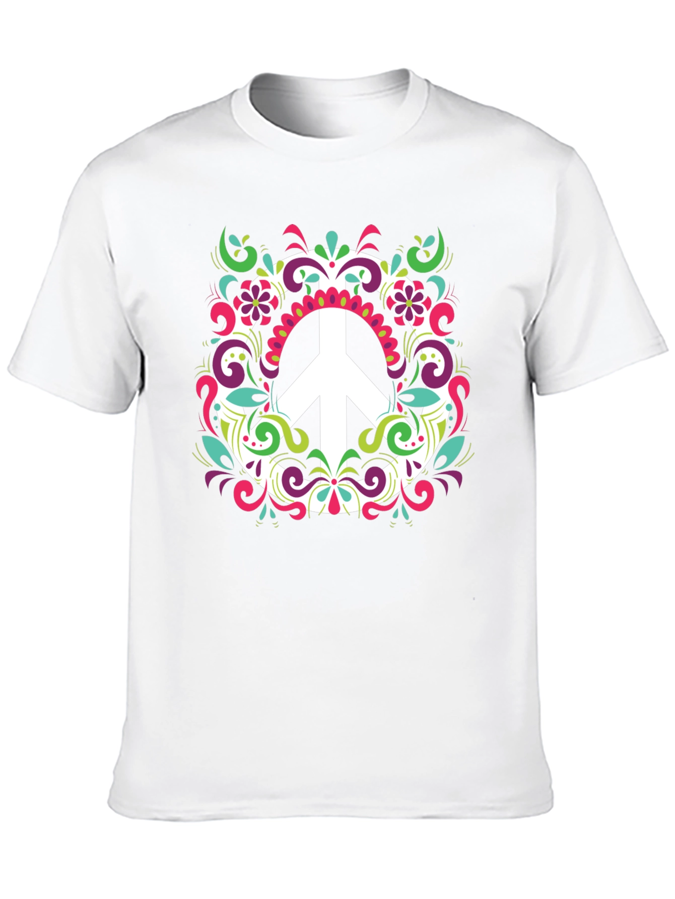 Peace Sign Graphic Tee - Mens Black T-Shirt
