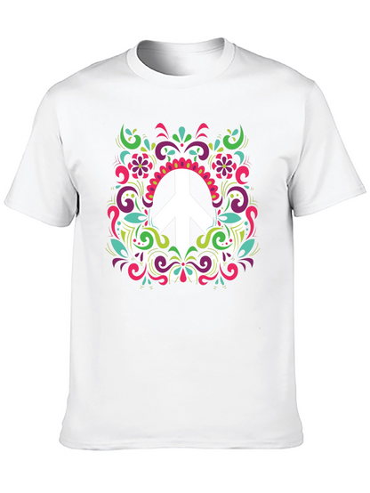 Peace Sign Graphic Tee - Mens Black T-Shirt