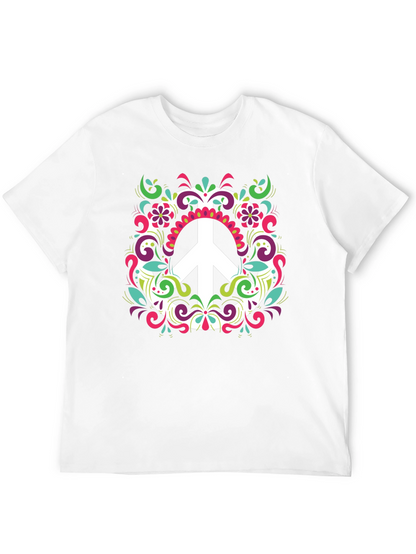 Peace Sign Graphic Tee - Mens Black T-Shirt