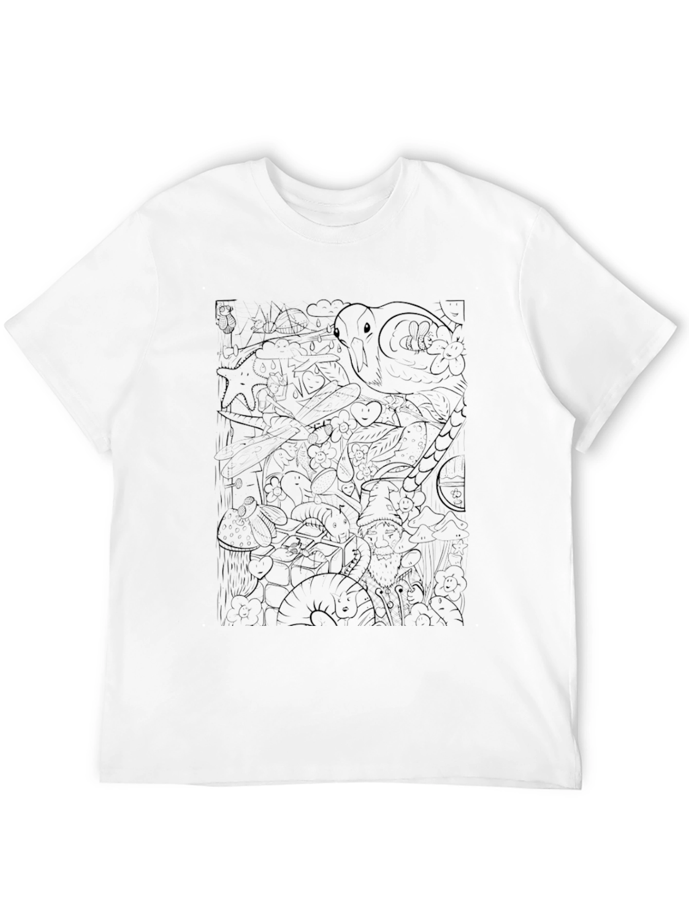 Unique Graphic Tee - Black Print Design T-Shirt
