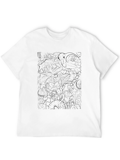 Unique Graphic Tee - Black Print Design T-Shirt