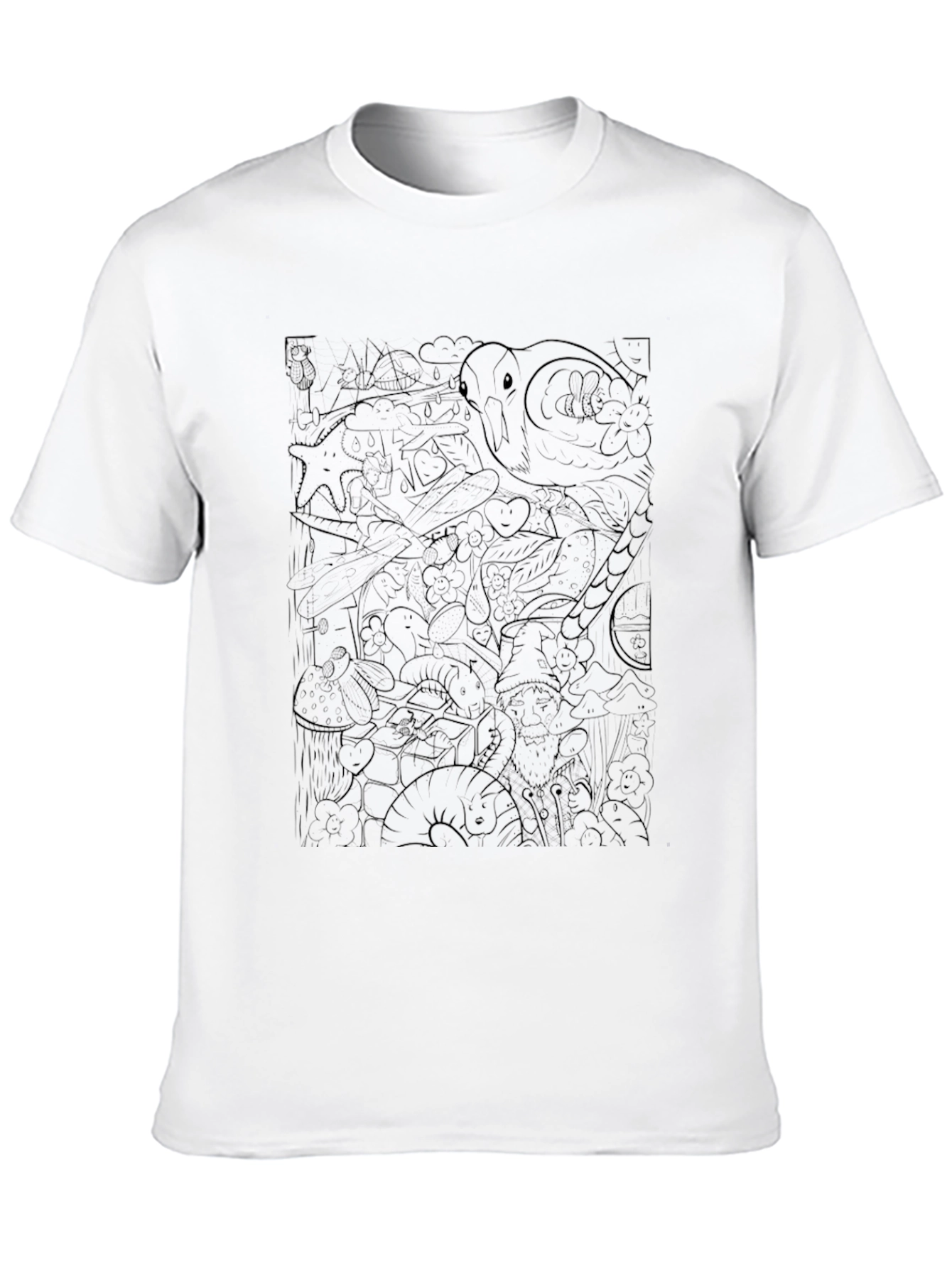 Unique Graphic Tee - Black Print Design T-Shirt
