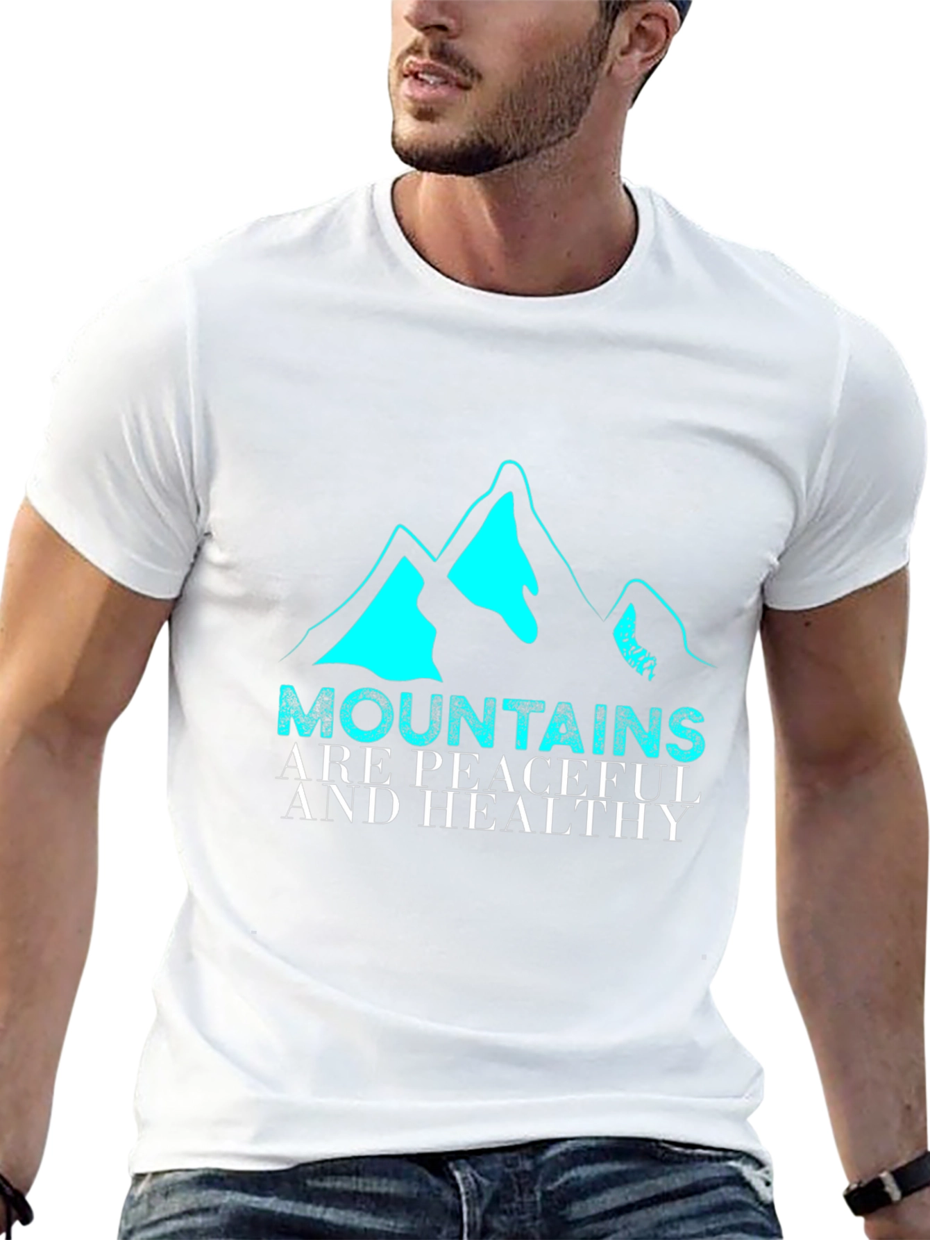 Mountains are Peaceful & Healthy Graphic Tee