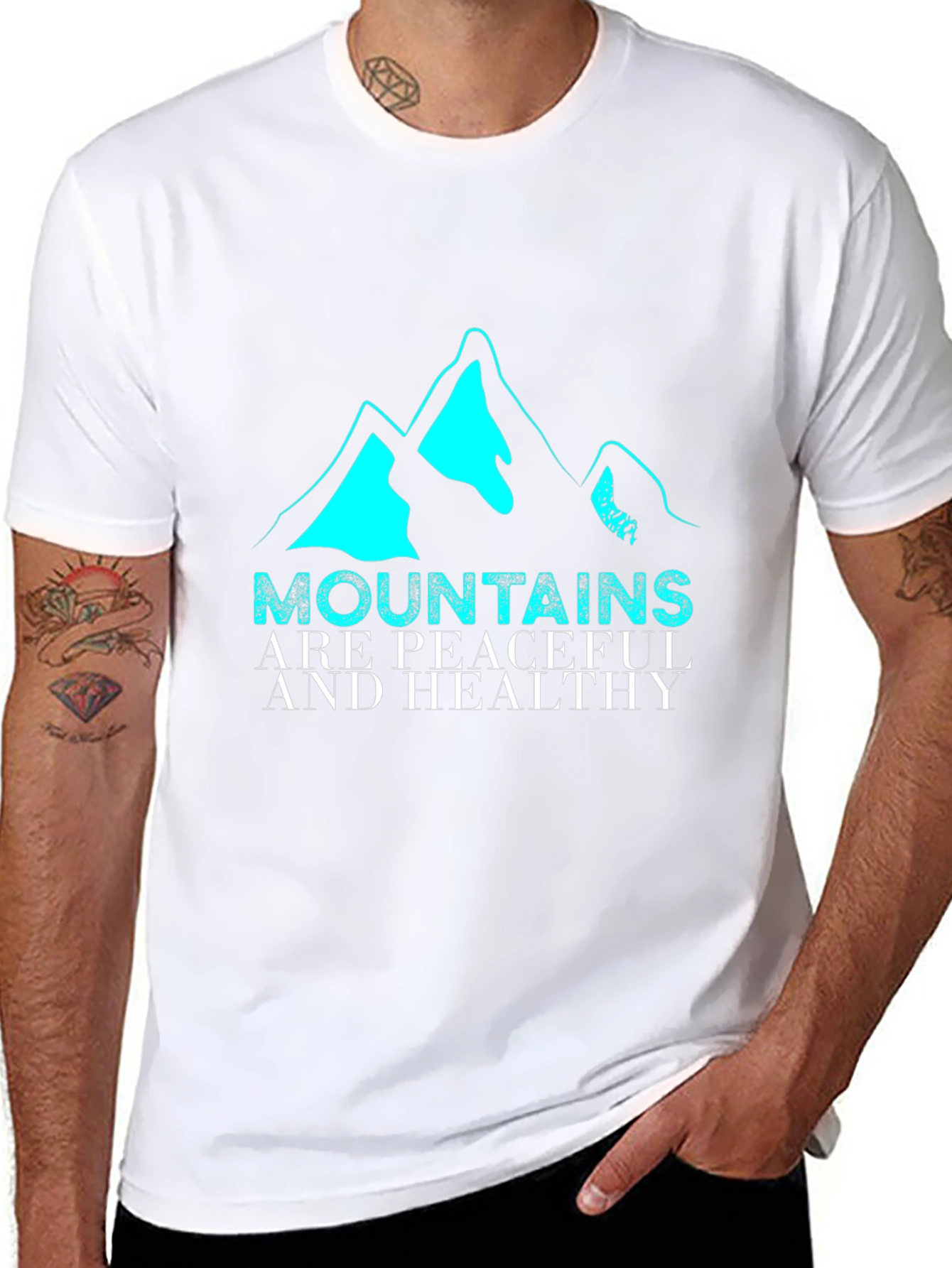 Mountains are Peaceful & Healthy Graphic Tee