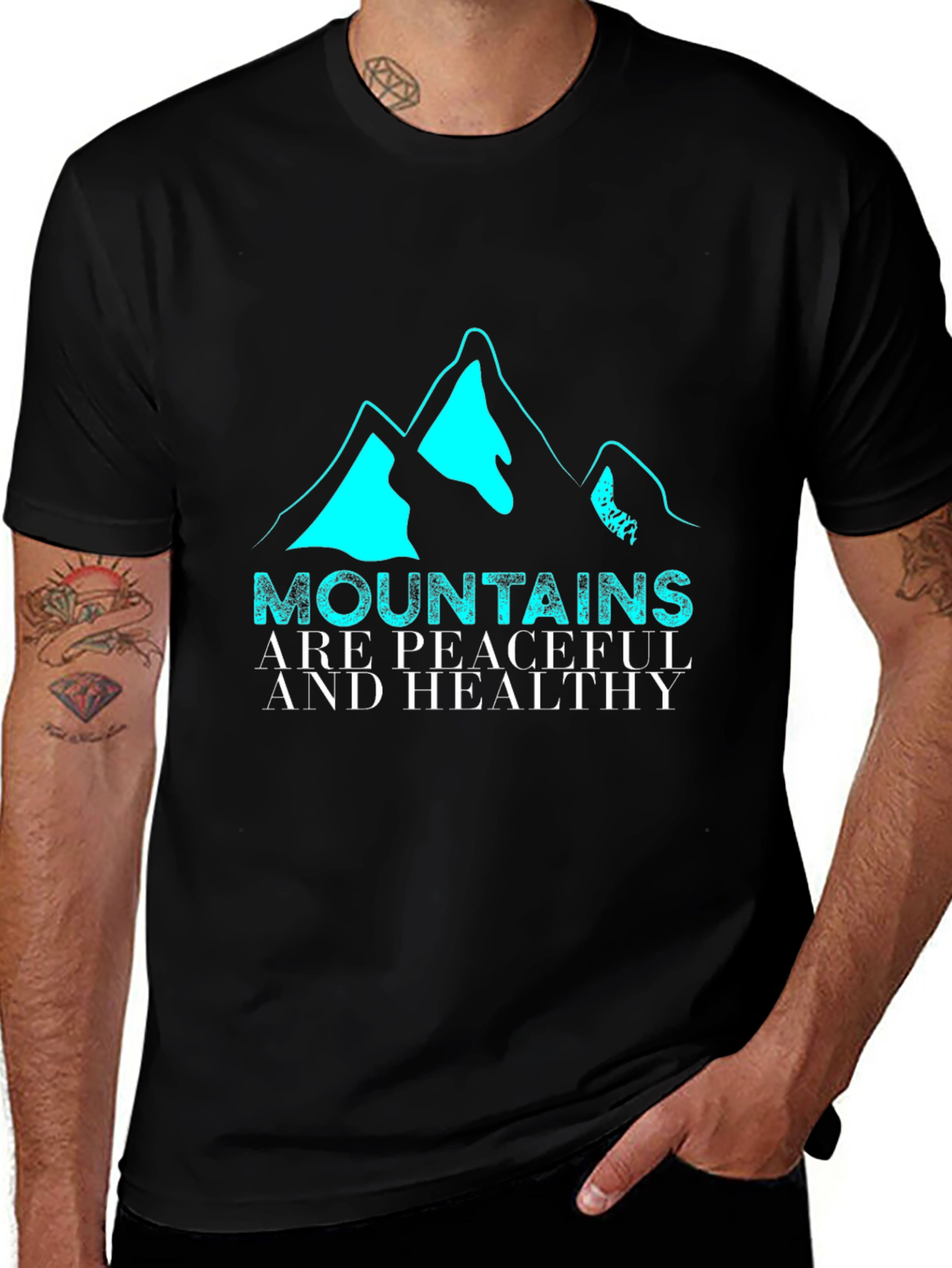 Mountains are Peaceful & Healthy Graphic Tee
