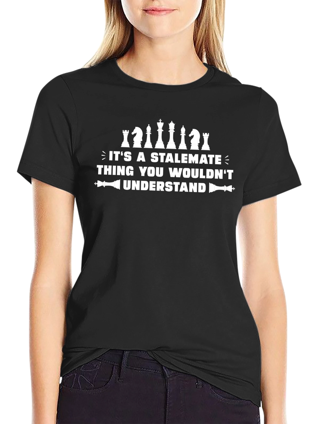 Stalemate Chess Lover T-Shirt - Black