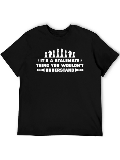 Stalemate Chess Lover T-Shirt - Black