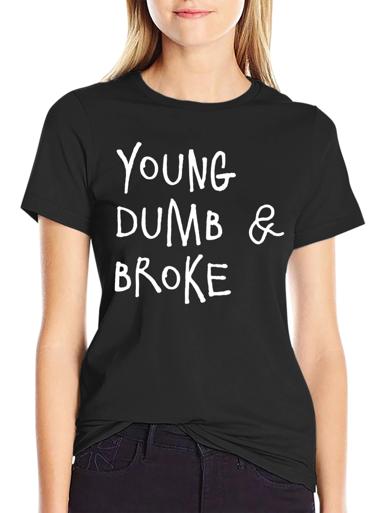 Young Dumb & Broke Graphic Tee - Casual Wear