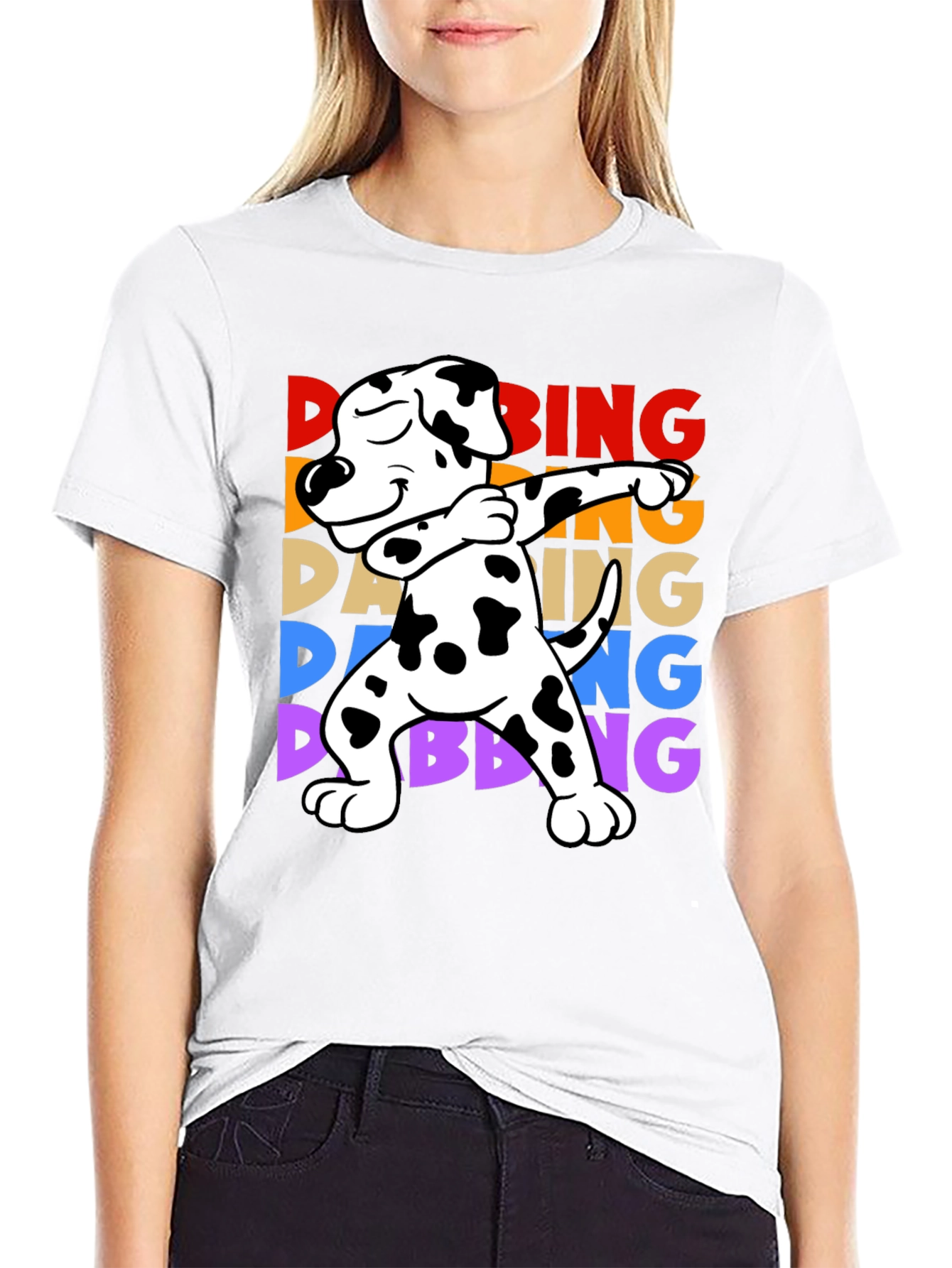 Dabbing Dalmatian Dog T-Shirt Fun Graphic Tee